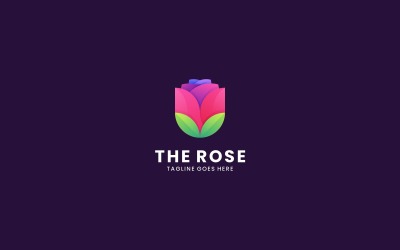 Rose Gradiënt Kleurrijk Logo
