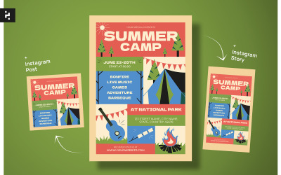 Шаблоны листовок для летнего лагеря