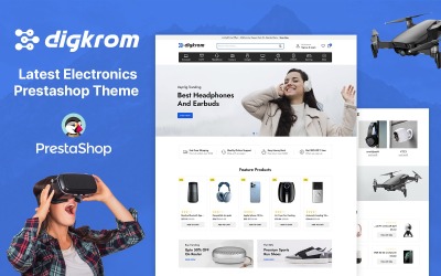 Digkrom digitális és elektronikai PrestaShop téma