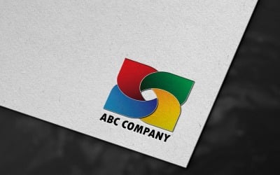 Многоцветный - шаблон логотипа бренда