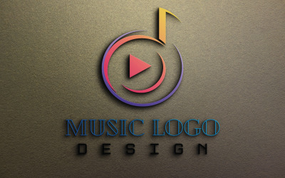 Modèle de logo de musique professionnelle moderne