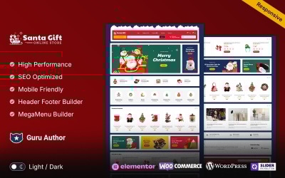 SantaGift - 圣诞礼物 WooCommerce Elementor 响应式主题