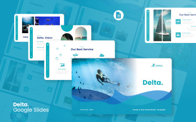 Delta - Modello di presentazione di Google Slides per oceano e mare