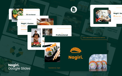 Nagiri - шаблон Google Slides для презентации продуктов питания и ресторанов