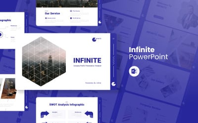 Oneindig - Bedrijfsprofiel PowerPoint-sjabloon