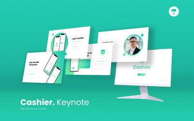 Pénztáros – Fizetési mobilalkalmazások Keynote sablon
