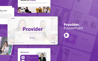 Provedor - Modelo de PowerPoint de Negócios Corporativos