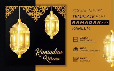 Publication sur les réseaux sociaux du Ramadan Kareem