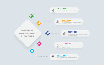 Abstract work step presentation vector