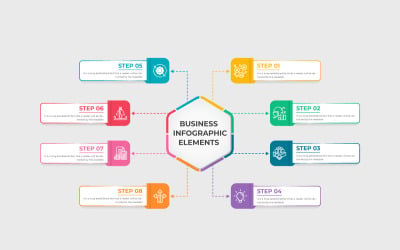 Diseño de diagrama de infografía empresarial