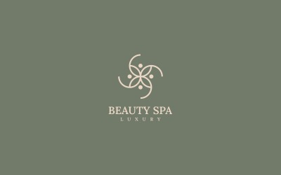 Estilo de logotipo de arte de linha de spa de beleza