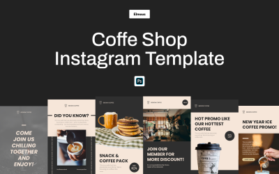 Modello Instagram della caffetteria