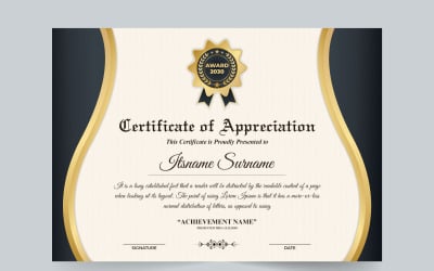 vector de certificado de negocio profesional