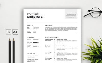 CV-sjabloon voor professionele portfolio&amp;#39;s