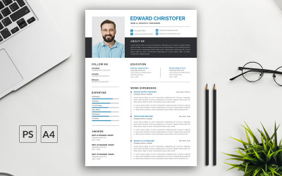 Edward Christofer - Modern CV-mall med personligt brev