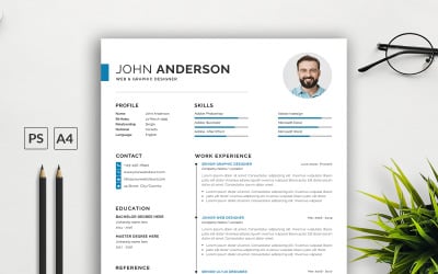 Modèle de CV professionnel et propre de John