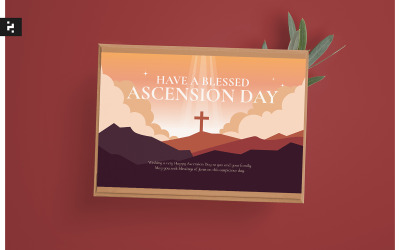 Biglietto d&amp;#39;auguri per il giorno dell&amp;#39;Ascensione di Gesù