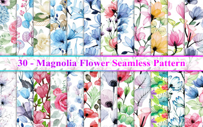 Magnólia virág varrat nélküli mintát