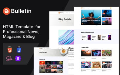 Bulletin - News Magazine Blog HTML Template