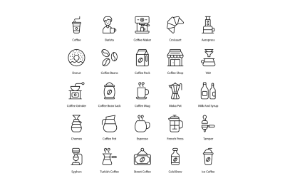 Coffee Icon Set Barista Icons Bundle