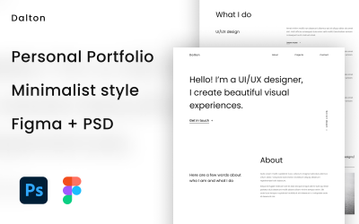 Dalton - PSD-шаблон особистого портфоліо