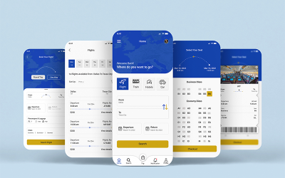 Design uživatelského rozhraní aplikace pro rezervaci cestování ve Figmě