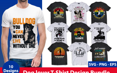 Designový balíček trička pro milovníky psů