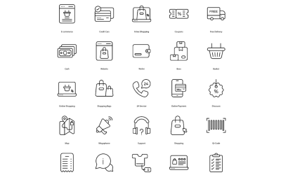 E-Commerce Icon Set Zakelijke Iconen Bundel