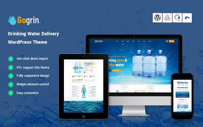 Gogrin - Thème WordPress pour la livraison d'eau potable