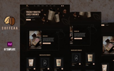 Modello interfaccia utente Coffeaa - Interfaccia utente Adobe XD