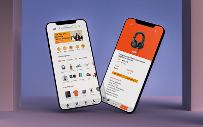 Progettazione di app per dispositivi mobili e-commerce in Figma