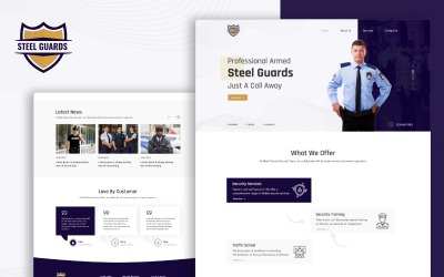 Шаблон пользовательского интерфейса Steel Guard — Adobe XD