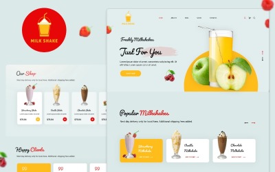 XD-Vorlage für Milchshake – Benutzeroberfläche Adobe XD