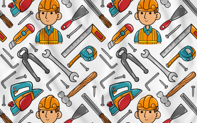 Constructor Kawaii Doodle de patrones sin fisuras 02