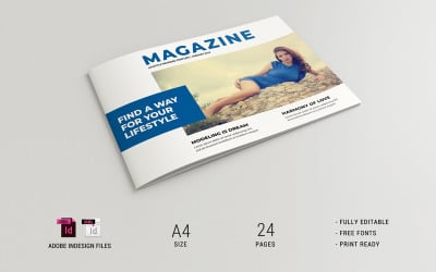 Modelo de revista de estilo de vida (24 páginas, A4)