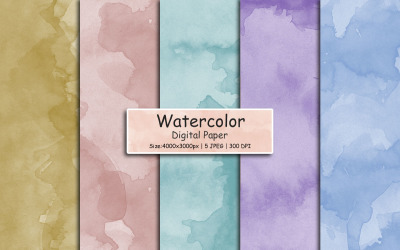 Papel digital Pastel Watercolor respingo, fundo de textura de respingos de tinta colorida