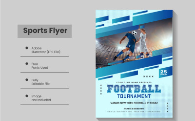 Fotbollsmästerskapsturnering affisch layout design, Sports Event Flyer Mall