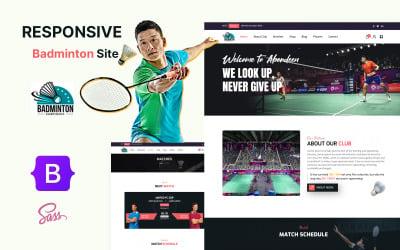 Court Game - Website-Vorlage für Badminton und Schlägersport