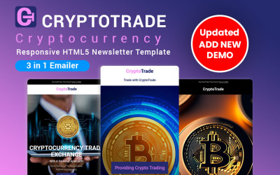 CryptoTrade - Modèle de newsletter HTML5 réactif aux crypto-monnaies