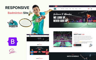 Gioco in campo - Modello di sito web per badminton e sport con racchetta