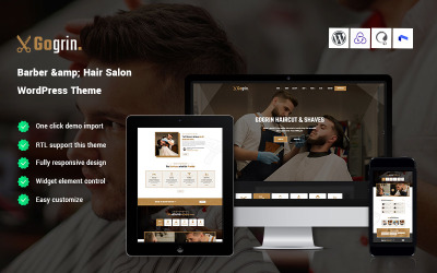 Gogrin - Barber & Hair Salon WordPress Theme