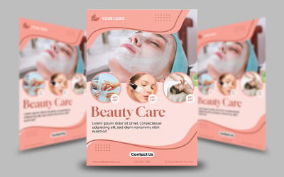 Modello di volantino per la cura della bellezza