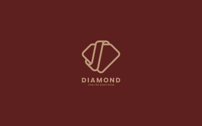 Дизайн логотипа Diamond Line Art