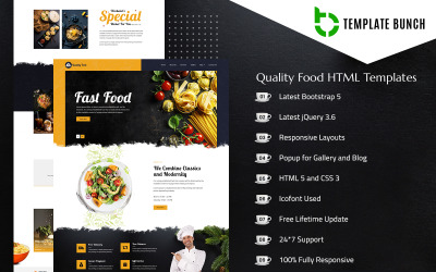 Kaliteli Yemek - Yemek Mağazası HTML5 Web Sitesi Şablonu