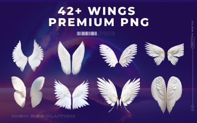 Angel&#039;s Wings Premium PNG Bundle
