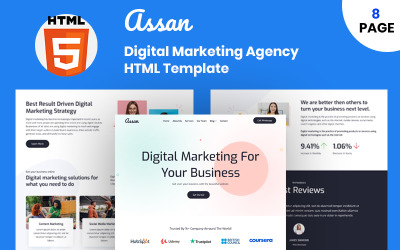 Assan - Dijital Pazarlama Ajansı HTML Şablonu