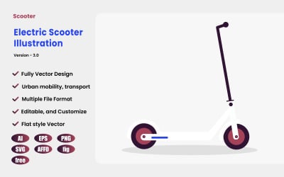 Illustration de scooter électrique