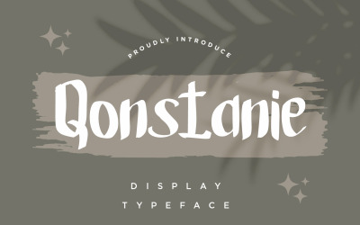 Qonstanie - Moderna displayteckensnitt