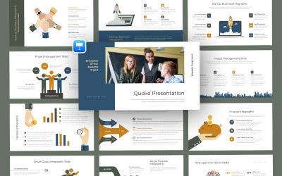 Quoke üzleti Infographic Keynote sablon
