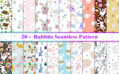 Tavşanlar Dikişsiz Desen, Tavşan Dikişsiz Desen, Paskalya Dikişsiz Desen